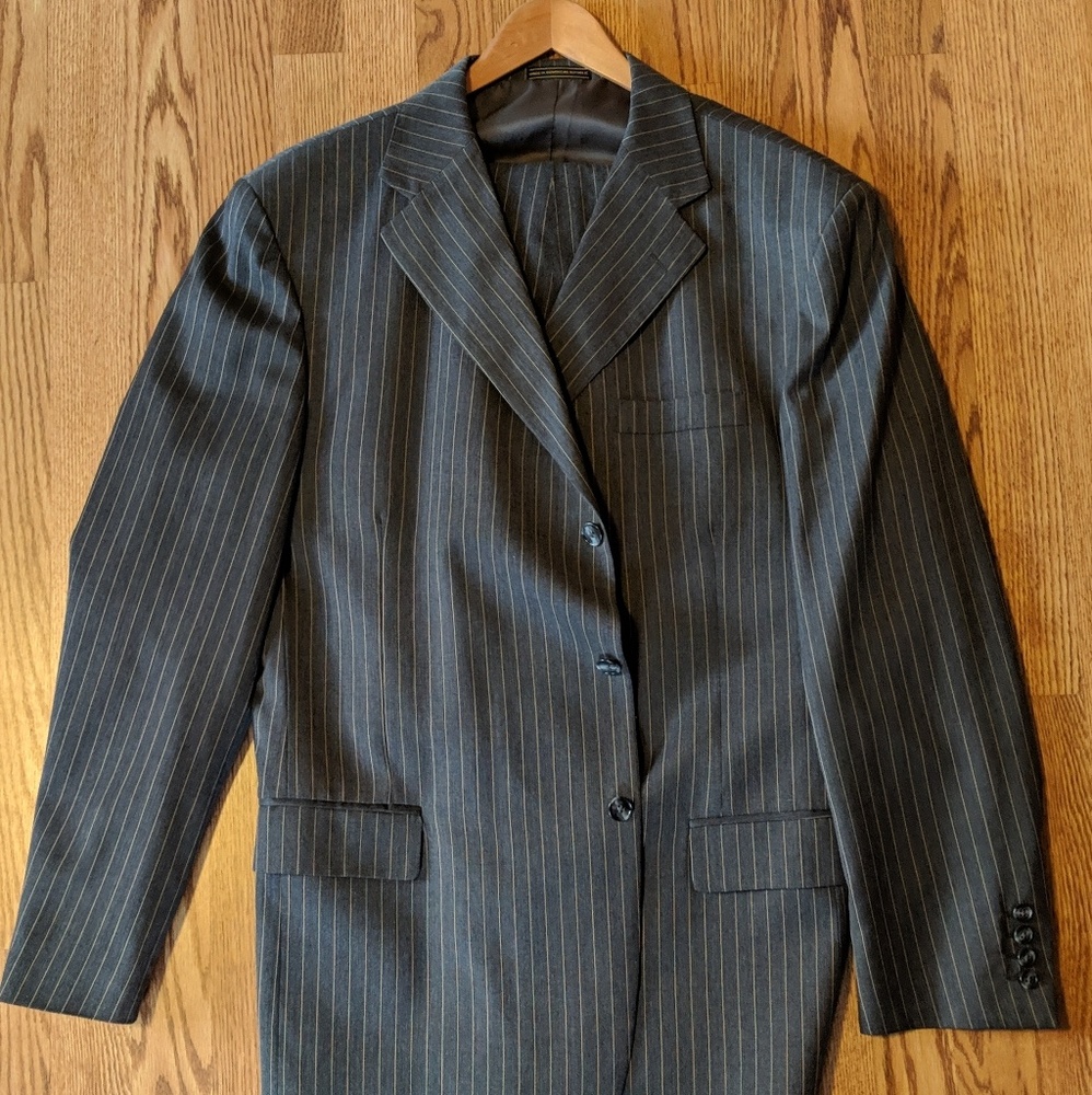 Custom mens suit jacket 46L pants 36w